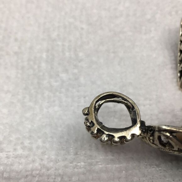 Sterling Silver 925 Mexico Chunky Faux Turquoise Dyed Howlite Pendant & Earrings - Picture 12 of 16